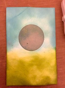 Sponge Green Grass over the mask