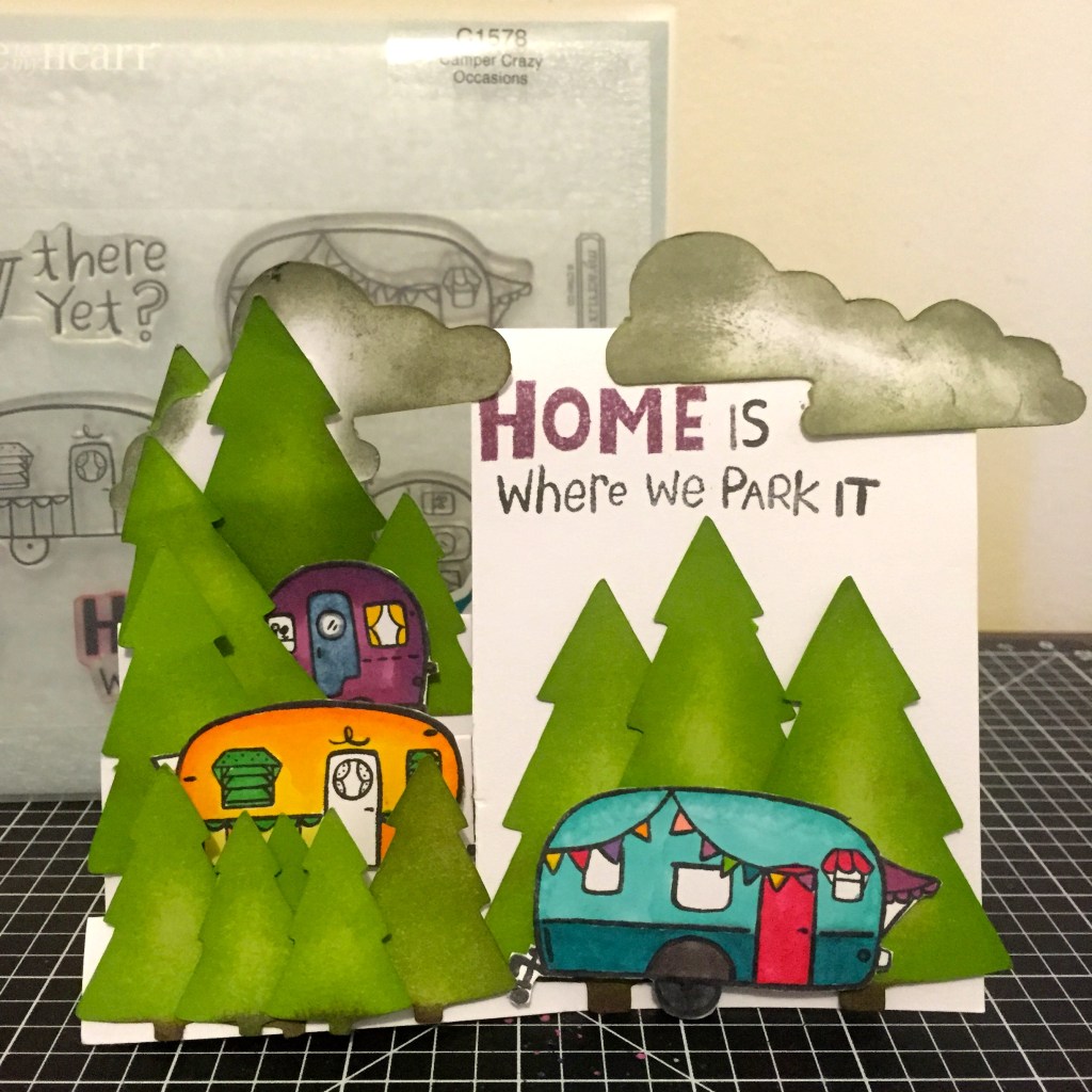 Camper Crazy Home is where you park it side step card