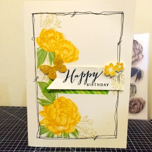 Beloved Bouquet - January 2016 Stamp of the Month: Yellow Rose Happy Birthday
