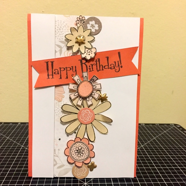 CTMH Friend In Me stamped and fussy cut out from Charlotte Paper Happy Birthday Card