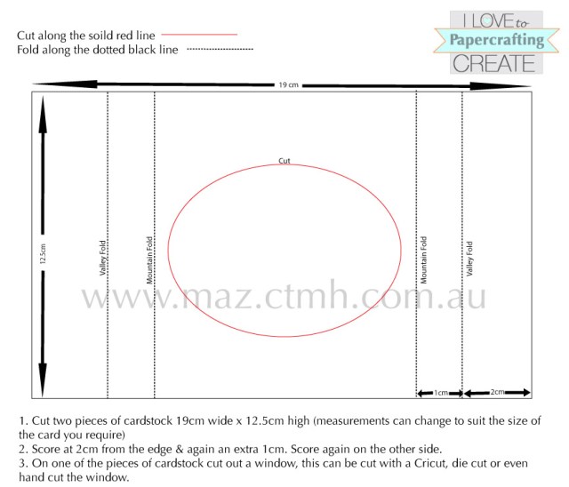 Interactive Push Pull Shadow Box Card instructions