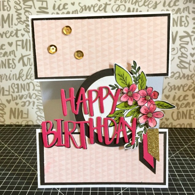 Happy Birthday Cut Apart Card with Adore You - January Stamp of the Month & Sugar Rush Paper. www.maz.closetomyheart.com.au