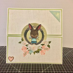 Feb SOTM Easter Bunny Easel Suspension Card - without using the Easel Stand. wwww.maz.closetomyheart.com.au