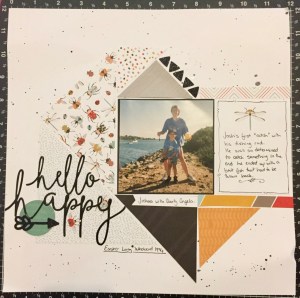 Hello Happy, Scrapbook layout using Close To My Heart Dreamin' Big Paper Packet. www.maz.closetomyheart.com.au