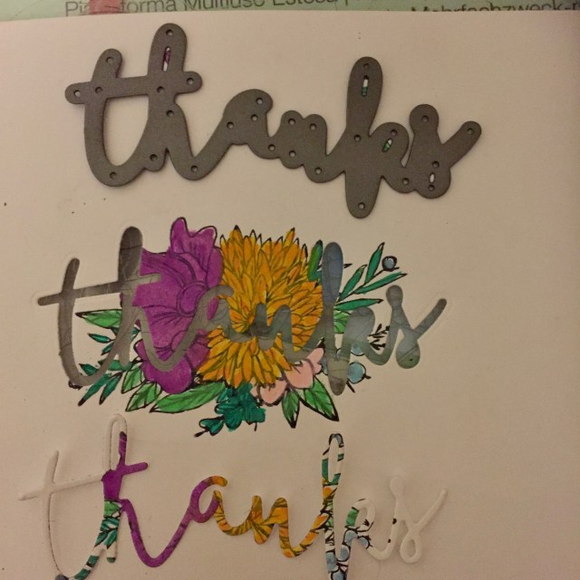 Hidden Inlay Die Cutting Thanks Cut Out