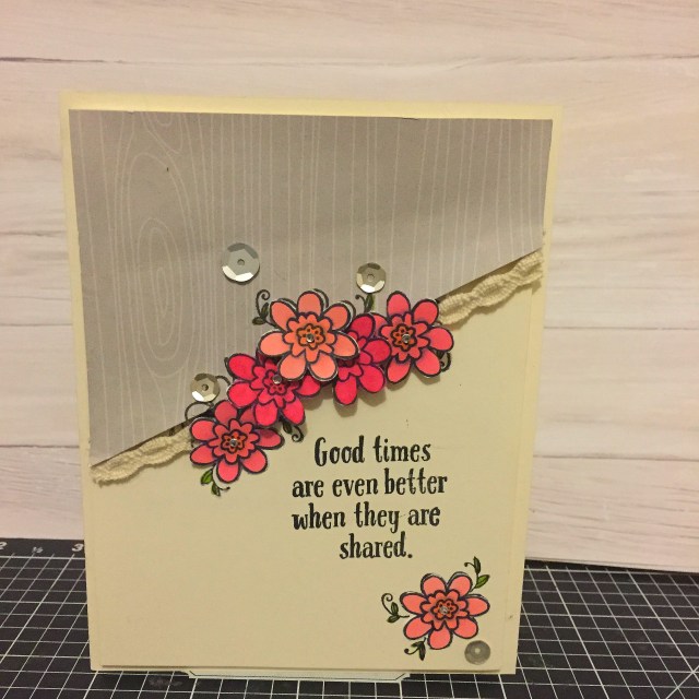 Good Times card with Close To My Heart Tea-rrific-March Stamp of the Month www.maz.closetomyheart.com.au