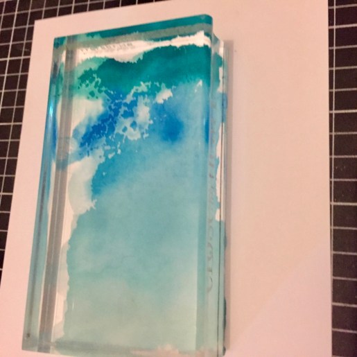 Creating a background with Stamping Watercolour with My Acrylix® Blocks