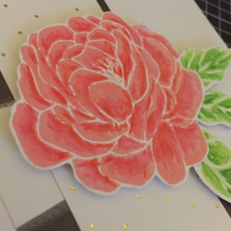 Rose Card close up Watercolour pencils - wet: Scrapbooking Month - Live Beautifully Stamp set & paper pack. www.maz.closetomyheart.com.au