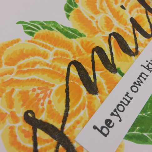 Smile Card Coloured with ShinHan™ Touch Twin™ Markers Close Up: Scrapbooking Month - Live Beautifully Stamp set & paper pack. www.maz.closetomyheart.com.au