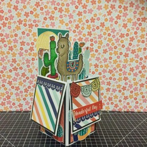 Llama Prickly Pear Pop Up Box Card www.maz.closetomyheart.com.au