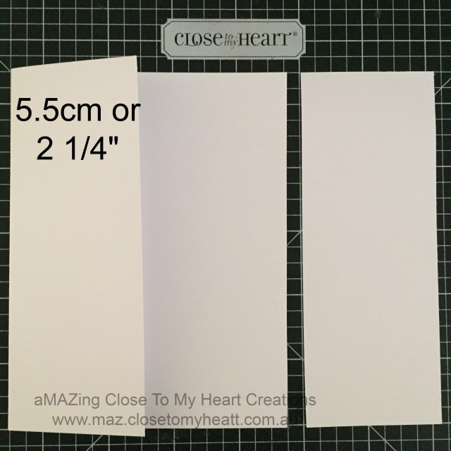 Cutting Measurements for White Cards & Envelopes Value Pack to create Joy Fold Card www.maz.closetomyheart.com.au