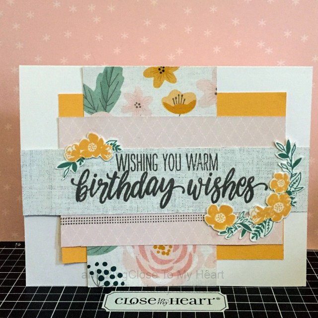 Wishing you Warm Wishes with SOTM Sunny Thoughts card design based on Make It from Your Heart™ Volume 4 patten 12. www.maz.closetomyheart.com.au