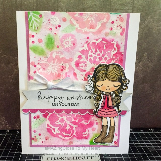 Happy Wishes Card with CTMH Bushel and a Peck www.maz.closetomyheart.com.au