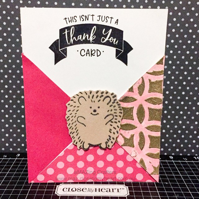 Texture Paste with Gold Embossing Powder Thank You www.maz.closetomyheart.com.au