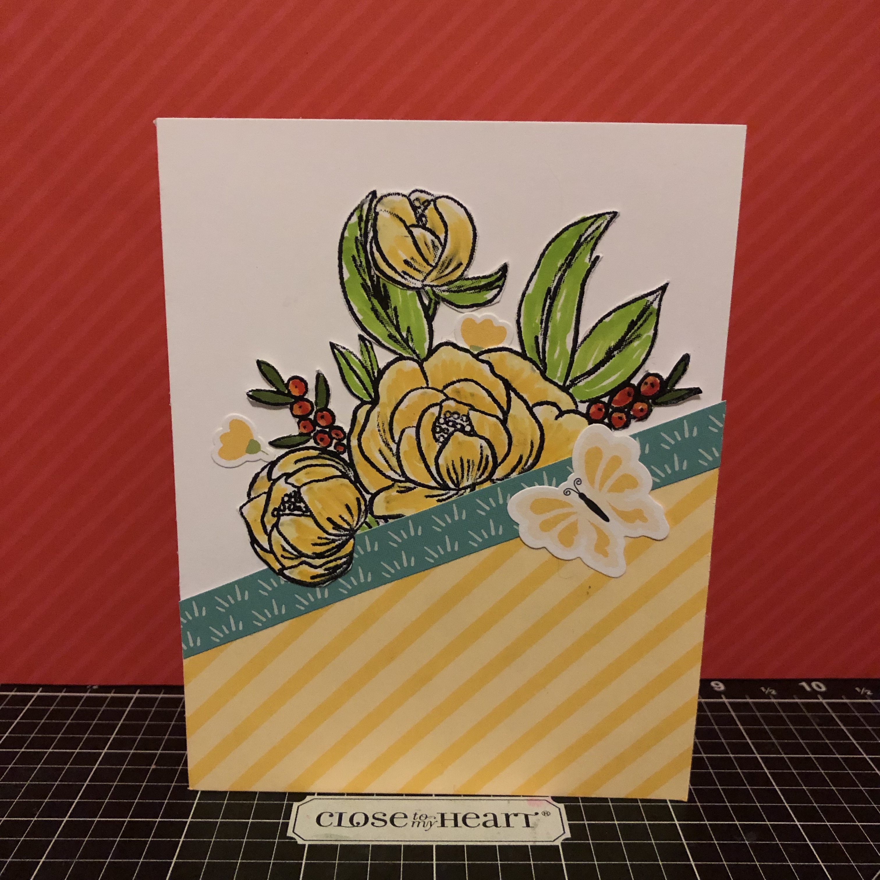 Flower Card with CTMH I Heart Us & Love Blossoms www.maz.closetomyheart.com.au