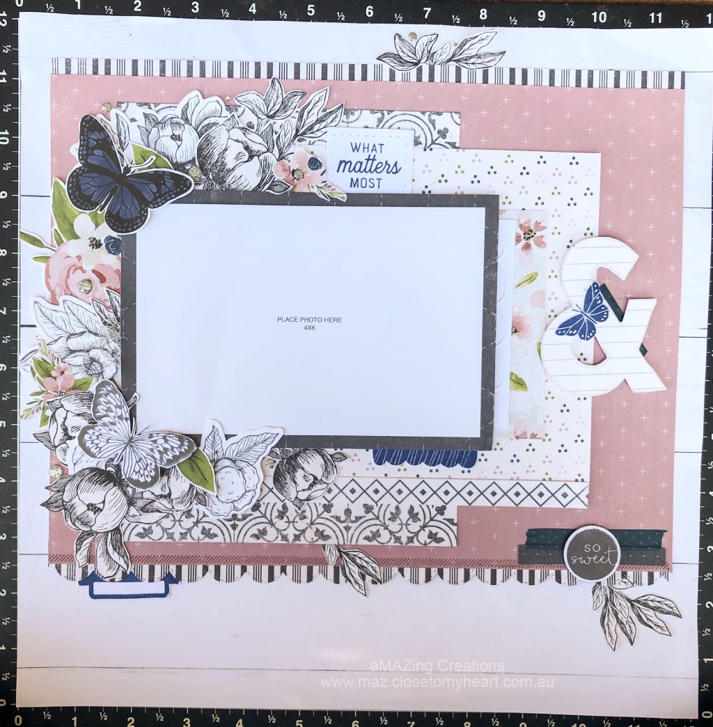 What Matters Most Scrapbooking Layout with Close To My Heart Feels Like Home #ctmhfeelslikehome maz.closetomyheart.com.au