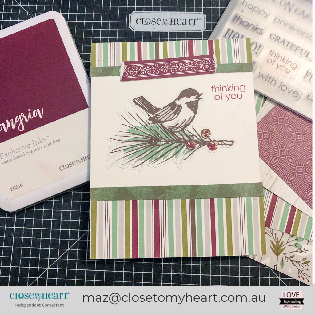 Thinking Of You Handmade Card created with Close To My Heart Spruced Up #CTMH #CTMHSprucedUp