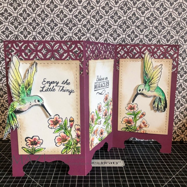 sweet hummingbird screen panel card