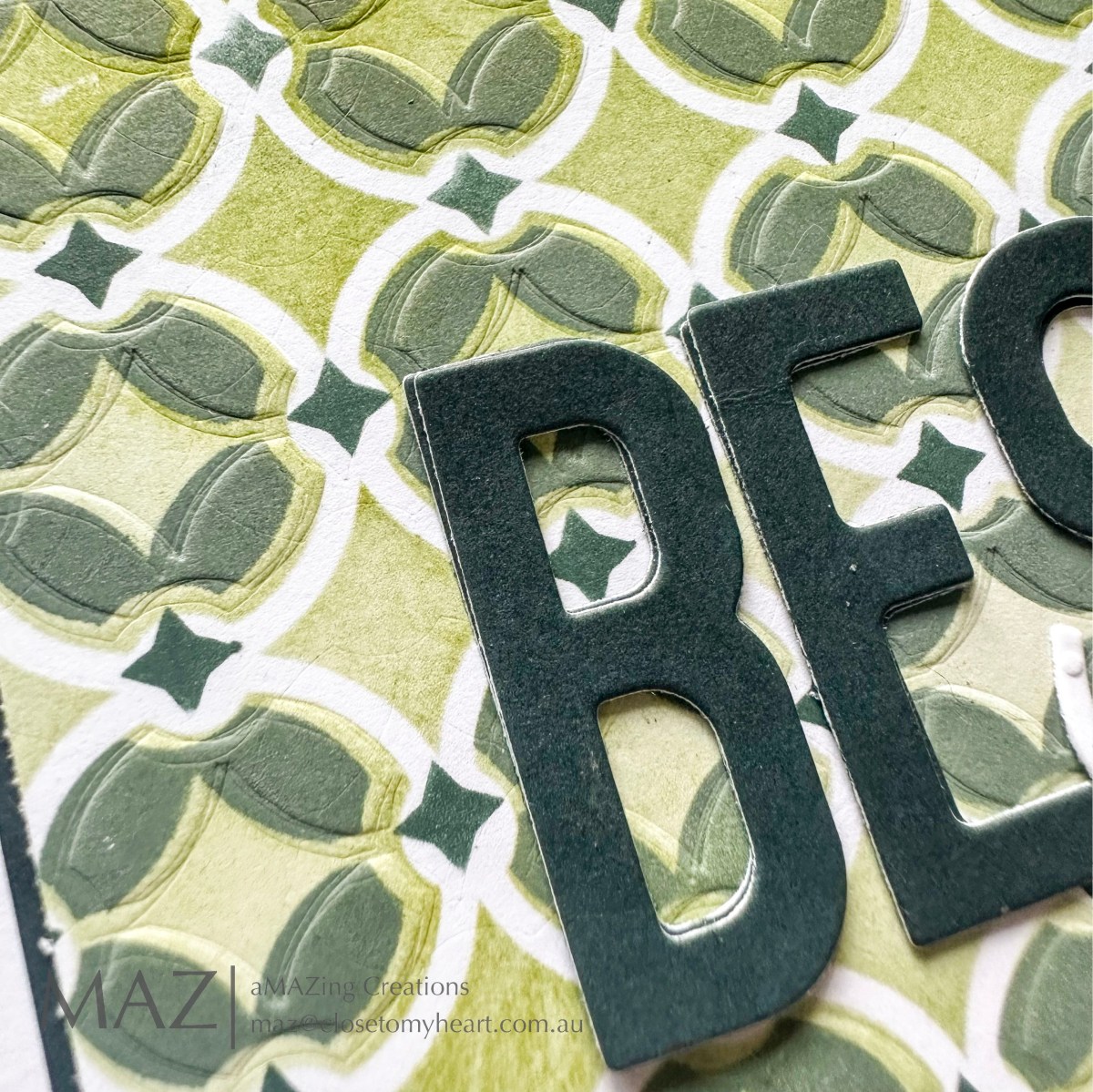 Embossing with a Stencil to create a background for your Card ...