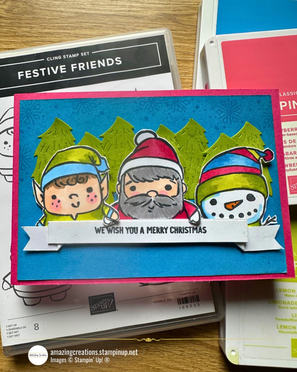 Santa, Elf & Snowman—Oh My! A Playful Festive Friends Christmas&nbsp;Card