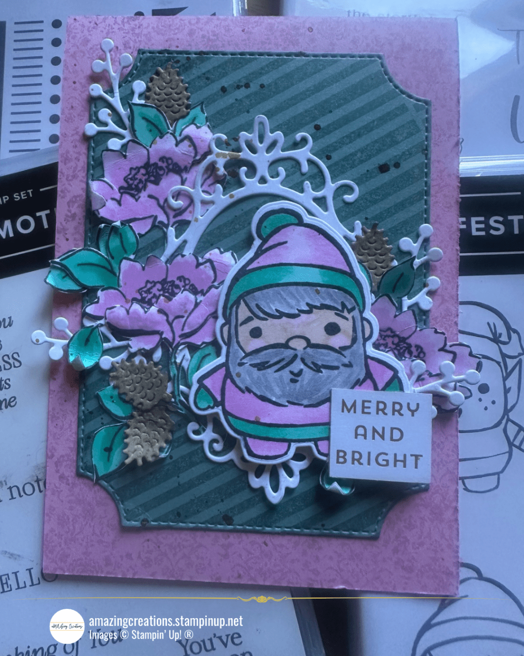 Pink & Teal Christmas Dreams: A Shabby Chic Festive Friends Christmas&nbsp;Card