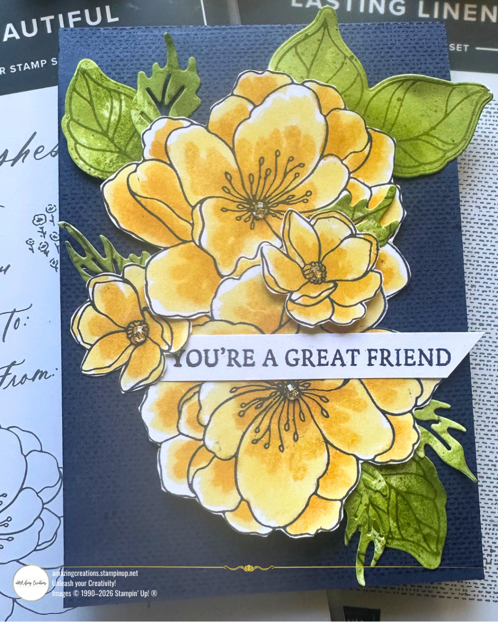 Layered Florals, Linen Texture & Ink Play | A Simply Beautiful Card&nbsp;Project