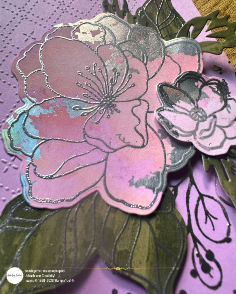 Stampin' Up! Simply Beautiful Meets Splash of Sparkles: A Heat Embossing Experiment