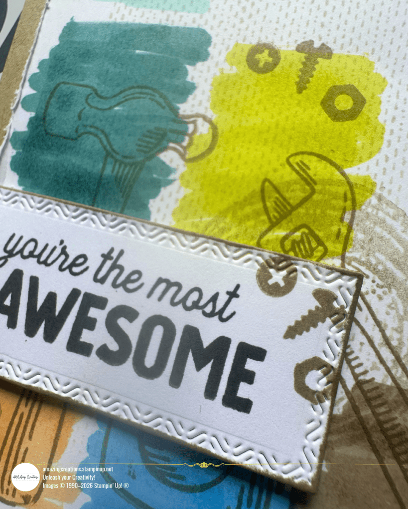 Stampin' Up! Trusty Tools Scribble Background Card Sketch