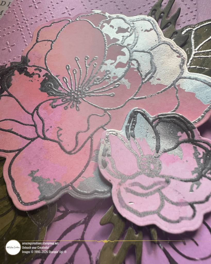 Stampin' Up! Simply Beautiful Meets Splash of Sparkles: A Heat Embossing Experiment