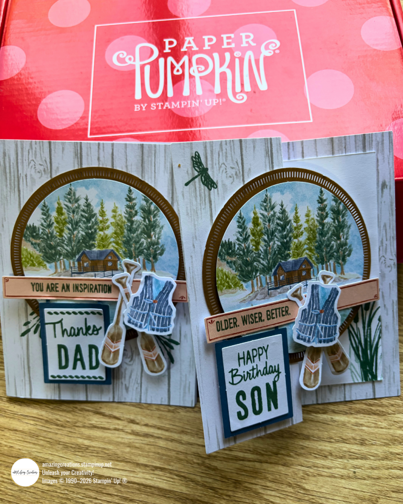 Stampin' Up! Paper Pumpkin Lakeside Retreat three ways