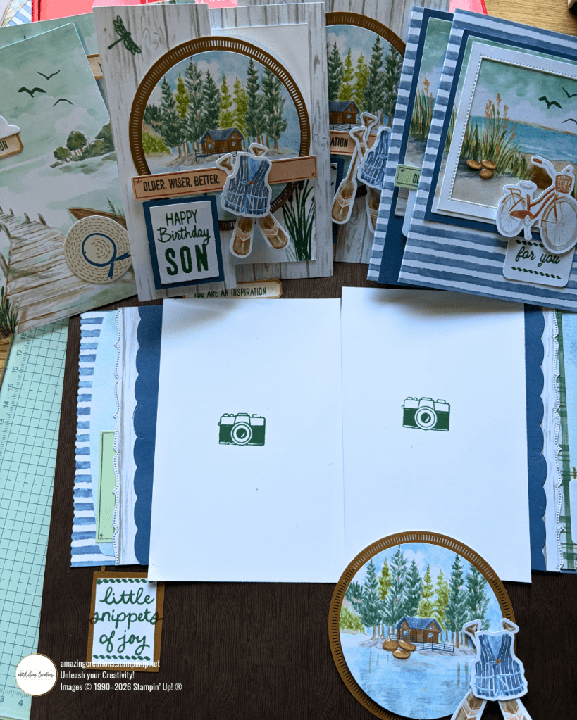 Stampin' Up! Paper Pumpkin Lakeside Retreat three ways