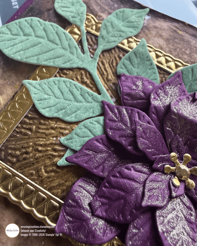 Stampin' Up! Pretty Poinsettia  Christmas Card Close Up