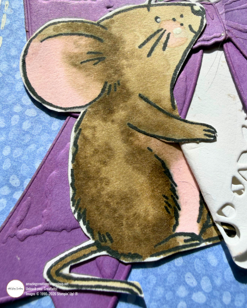 Stampin' Up! Christmas Mice Flower Delivery Close Up