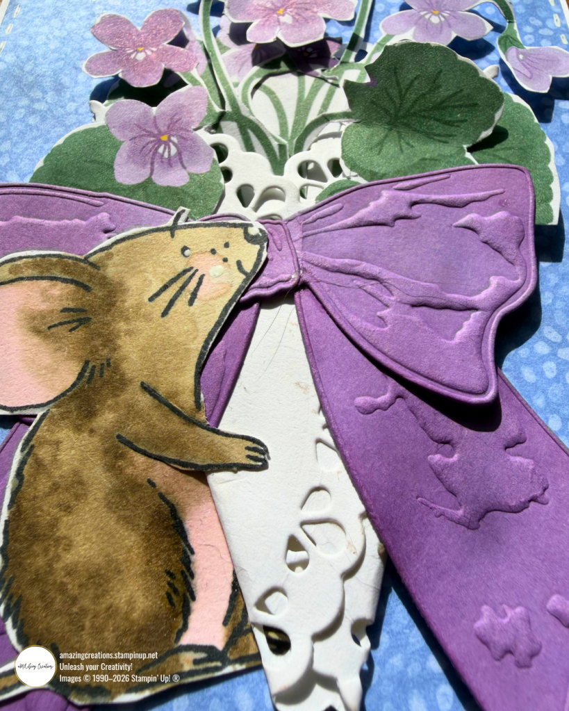 Stampin' Up! Christmas Mice Flower Delivery Close Up