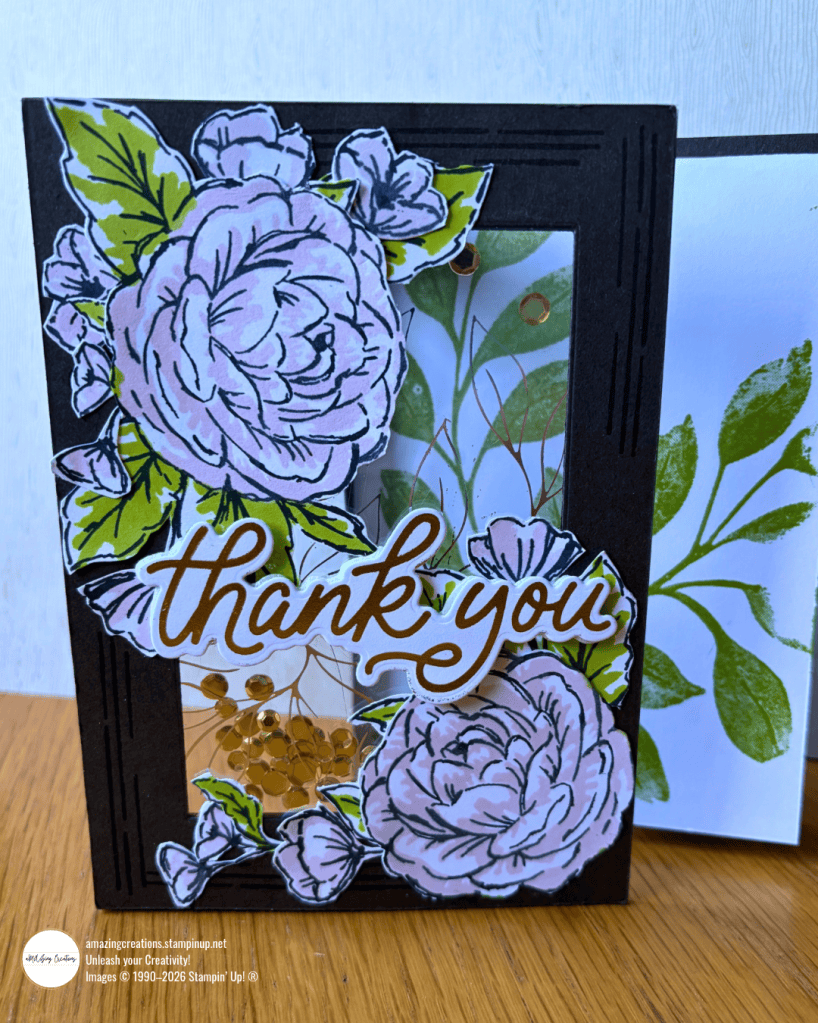 Foiling Beyond Paper: Floating Shaker Fun Fold Thank You Card