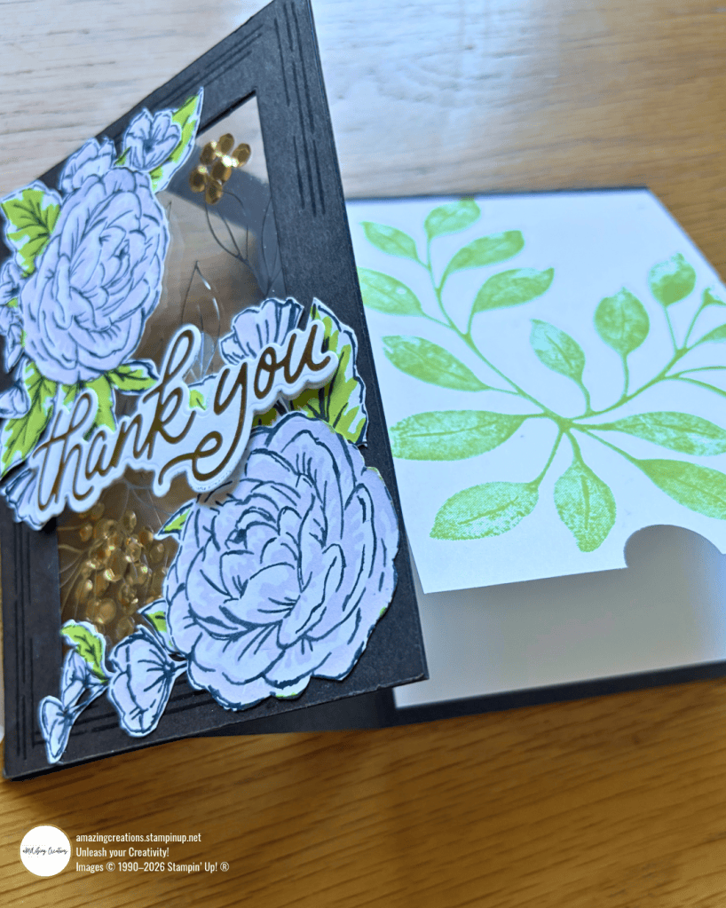 Foiling Beyond Paper: Floating Shaker Fun Fold Thank You Card Standing up