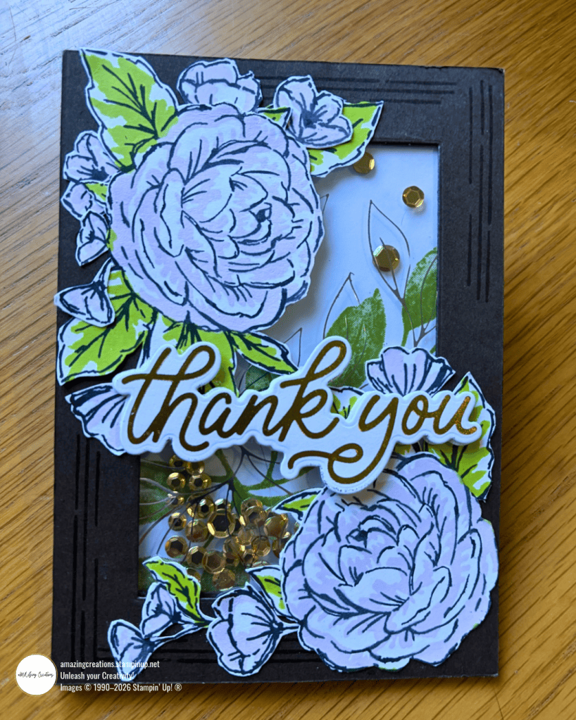 Foiling Beyond Paper: Floating Shaker Fun Fold Thank You Card