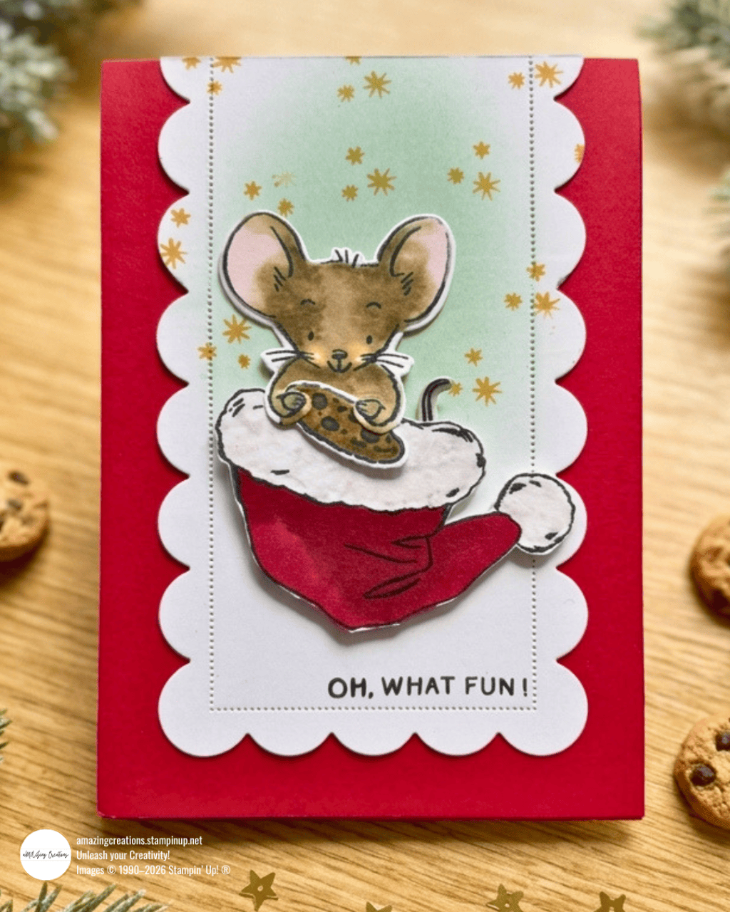 Oh, What Fun! A Cheeky Little Christmas Mouse&nbsp;Card
