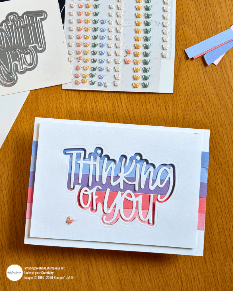 Thinking of you Card created with Stampin' Up! Thinking Of You Dies